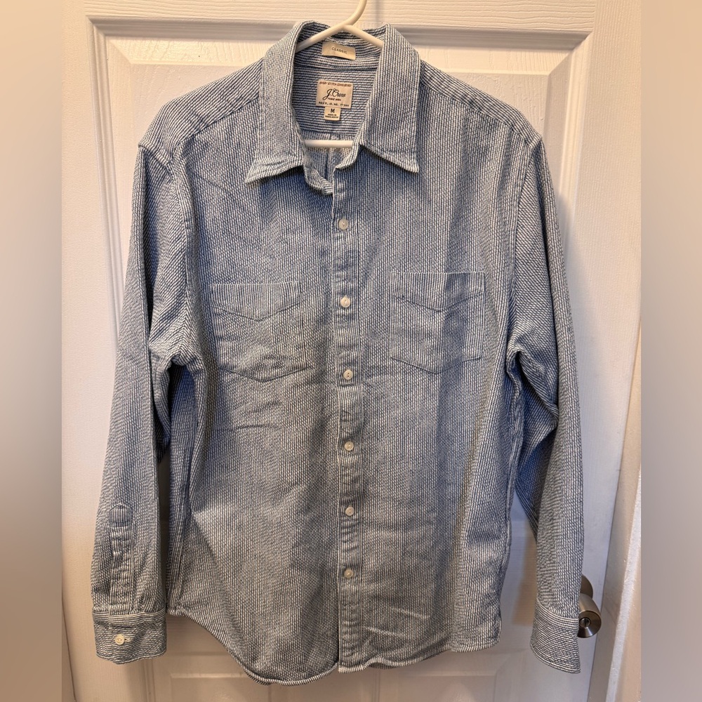 J. Crew Men’s Light Blue Casual Button-Down Shirt